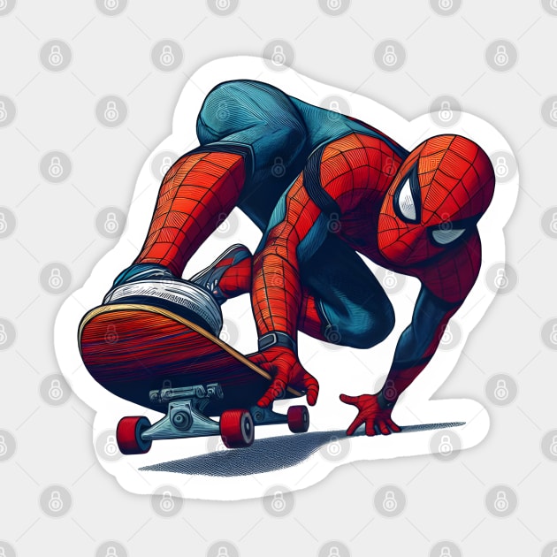 Unleash the Edge: Captivating Anti-Hero Skateboard Art Prints for a Modern and Rebellious Ride! Sticker by insaneLEDP